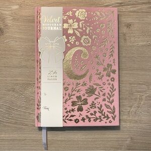 Birch Lane Velvet Monogrammed Notebook